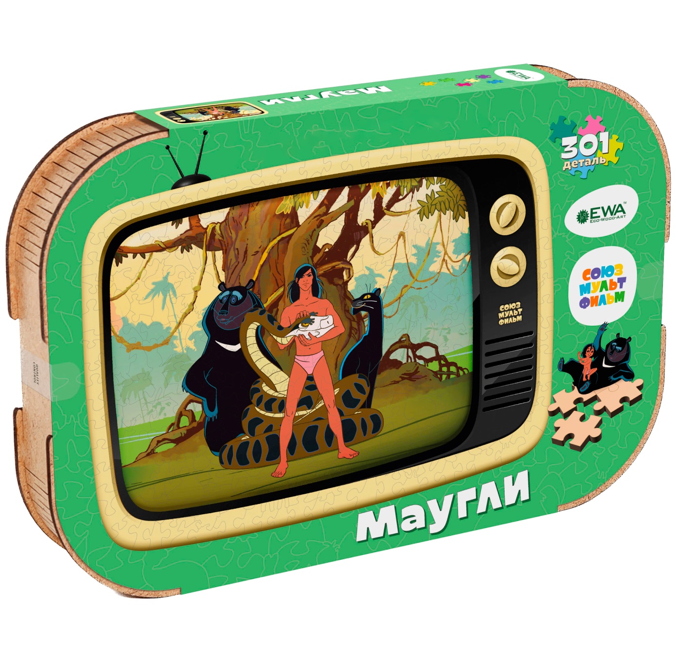 Пазл Eco Wood Art Маугли 40x29 см деревянный - фото 6