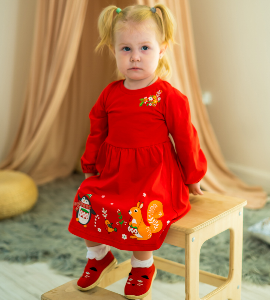 Платье M and L kids Тя/571А Красный - фото 5