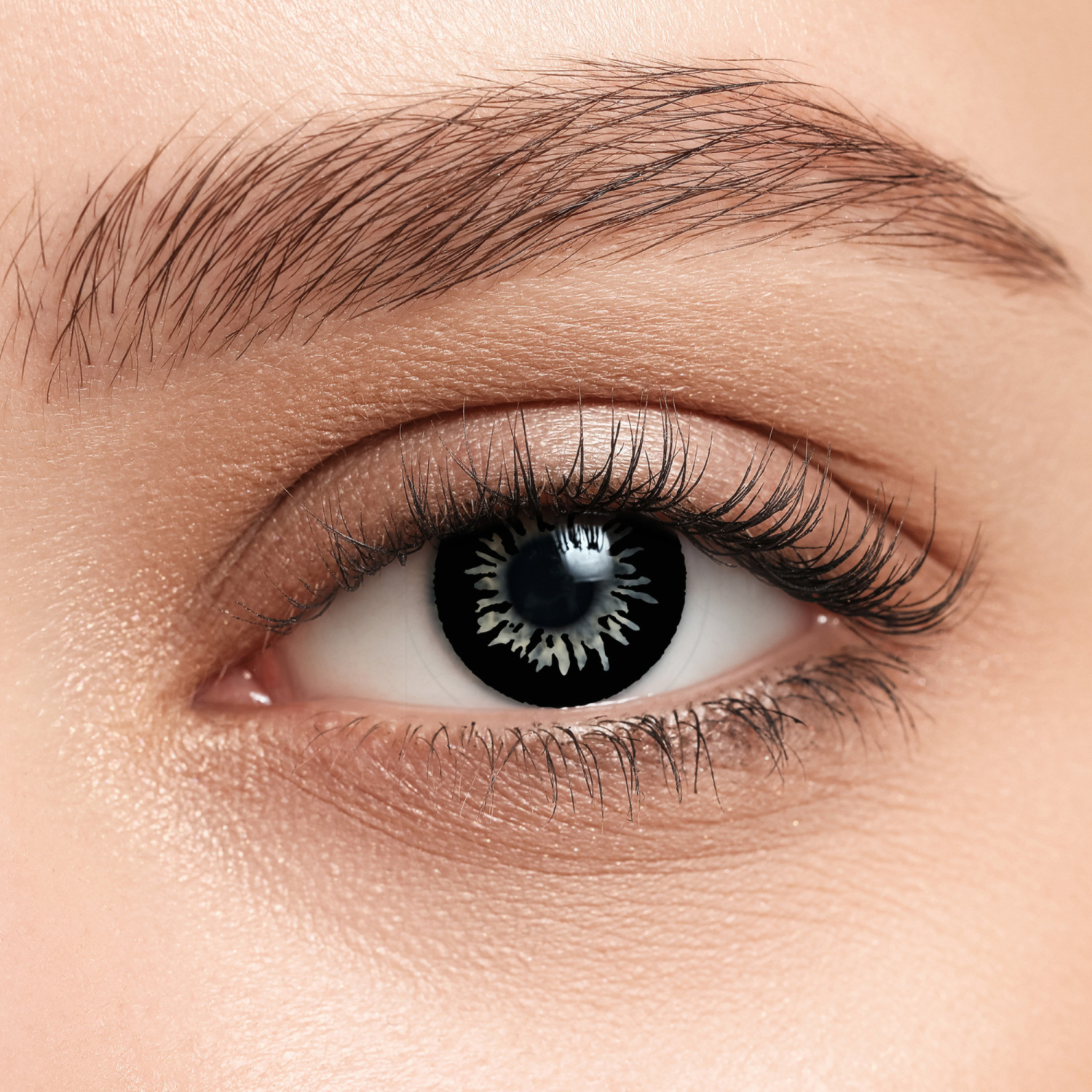 Контактные линзы ILLUSION colors shine black на 3 месяца -3.00/14/8.6 2 шт. - фото 6