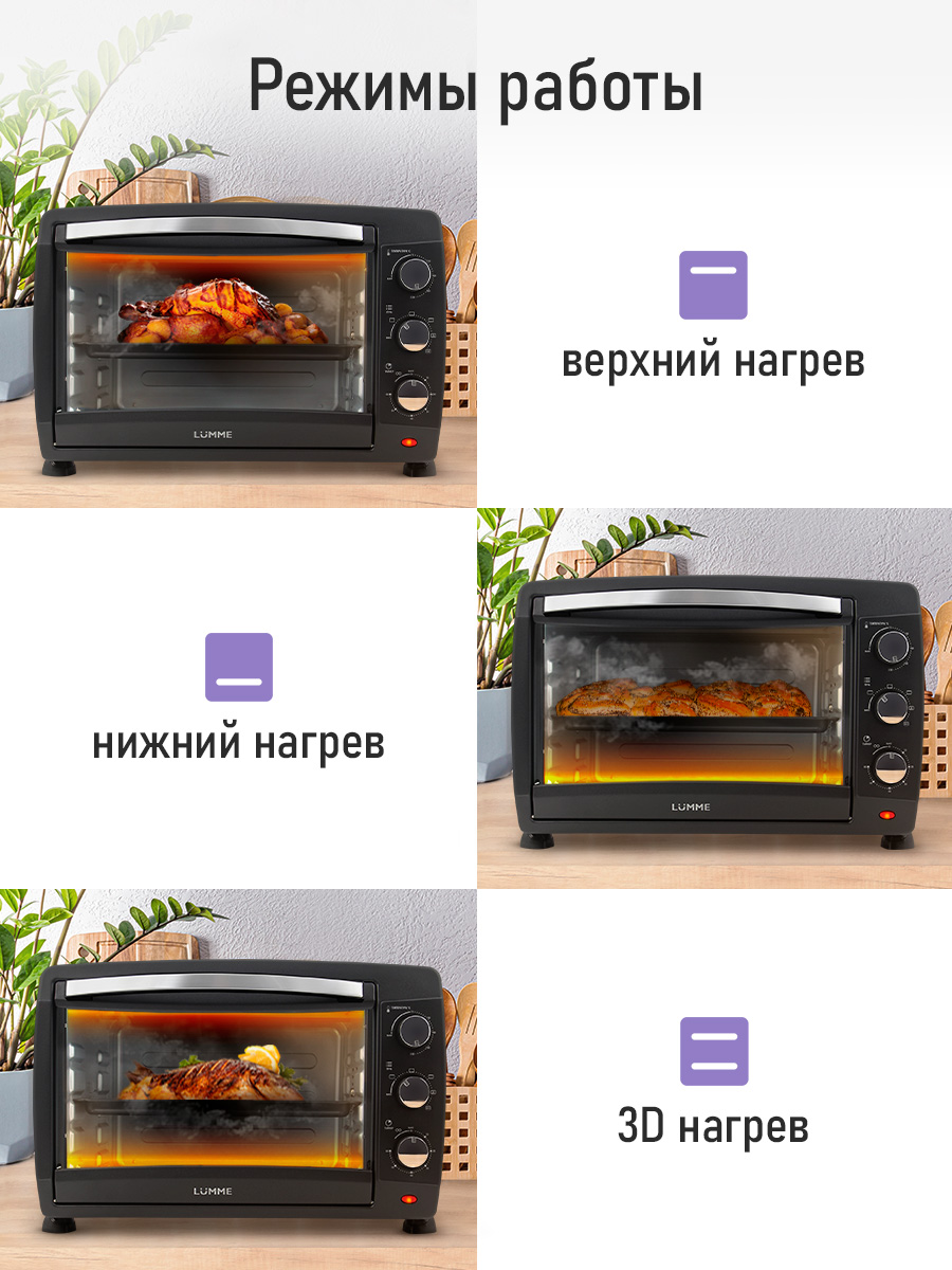 Духовой шкаф LUMME LU-EO1717B - фото 4