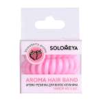 Solomeya Арома-резинка для волос Клубника/ Aroma hair band Strawberry, набор из 3 шт