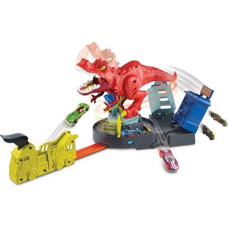 Трек Hot Wheels Яростный Ти-Рекс с пусковой установкой