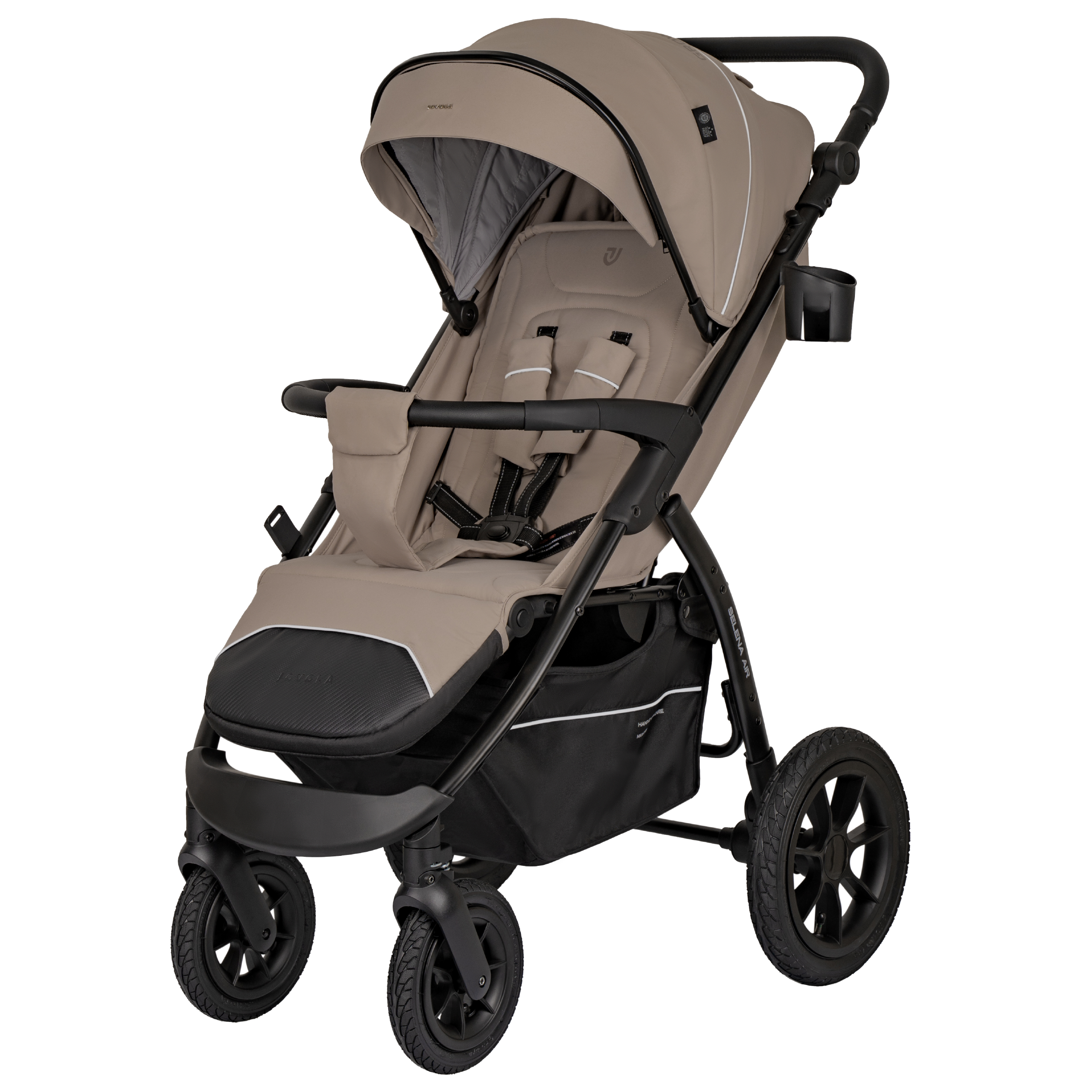 Коляска прогулочная JOVOLA SELENA Air 2025 с сумкой бежевый - фото 13