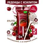 Леденцы на палочке без сахара с ксилитом Ksilibon вишня-кола 5 шт