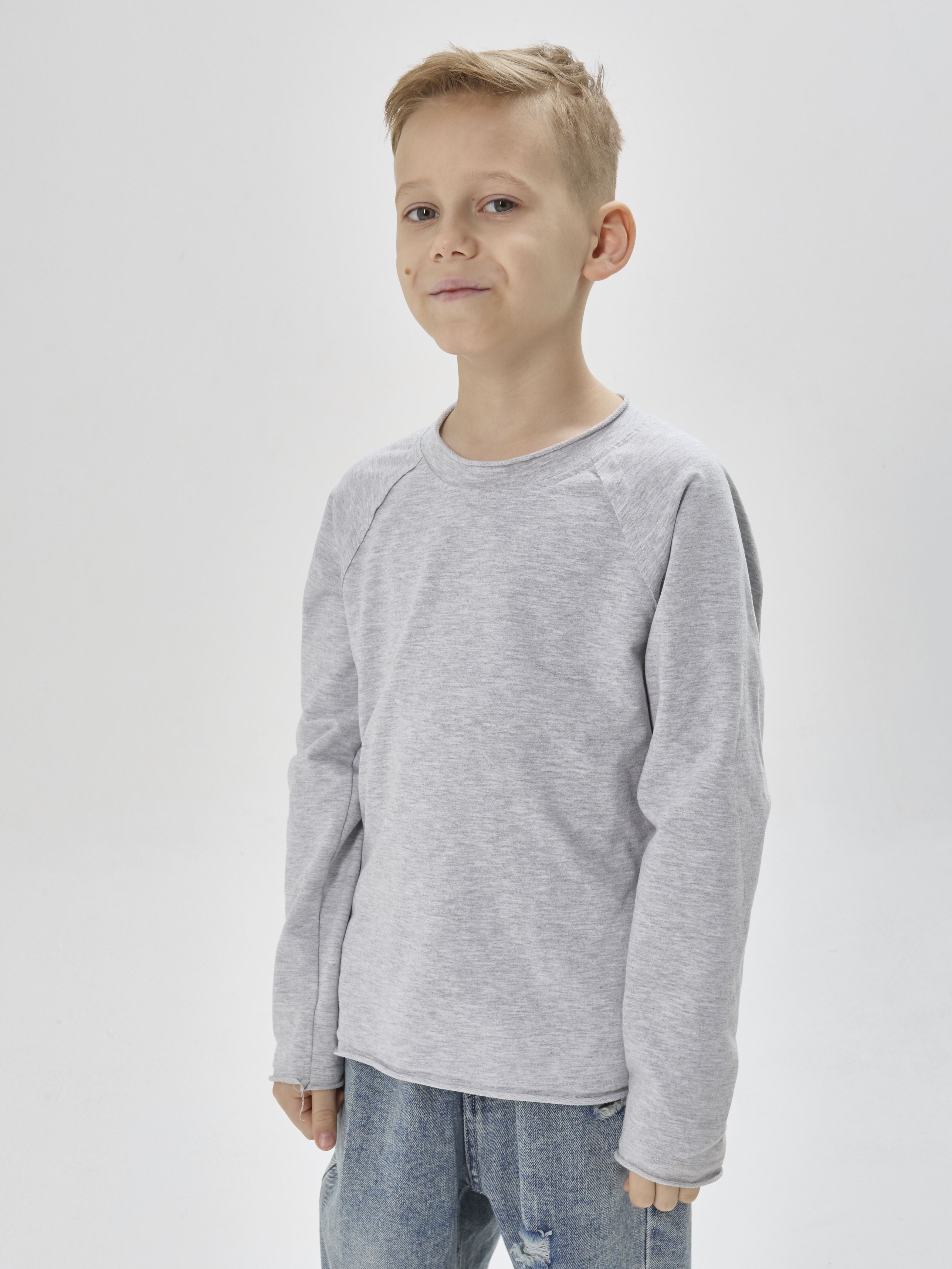 Лонгслив МОЛОДОСТЬ ГОВОРИТ меланжлонг - фото 1