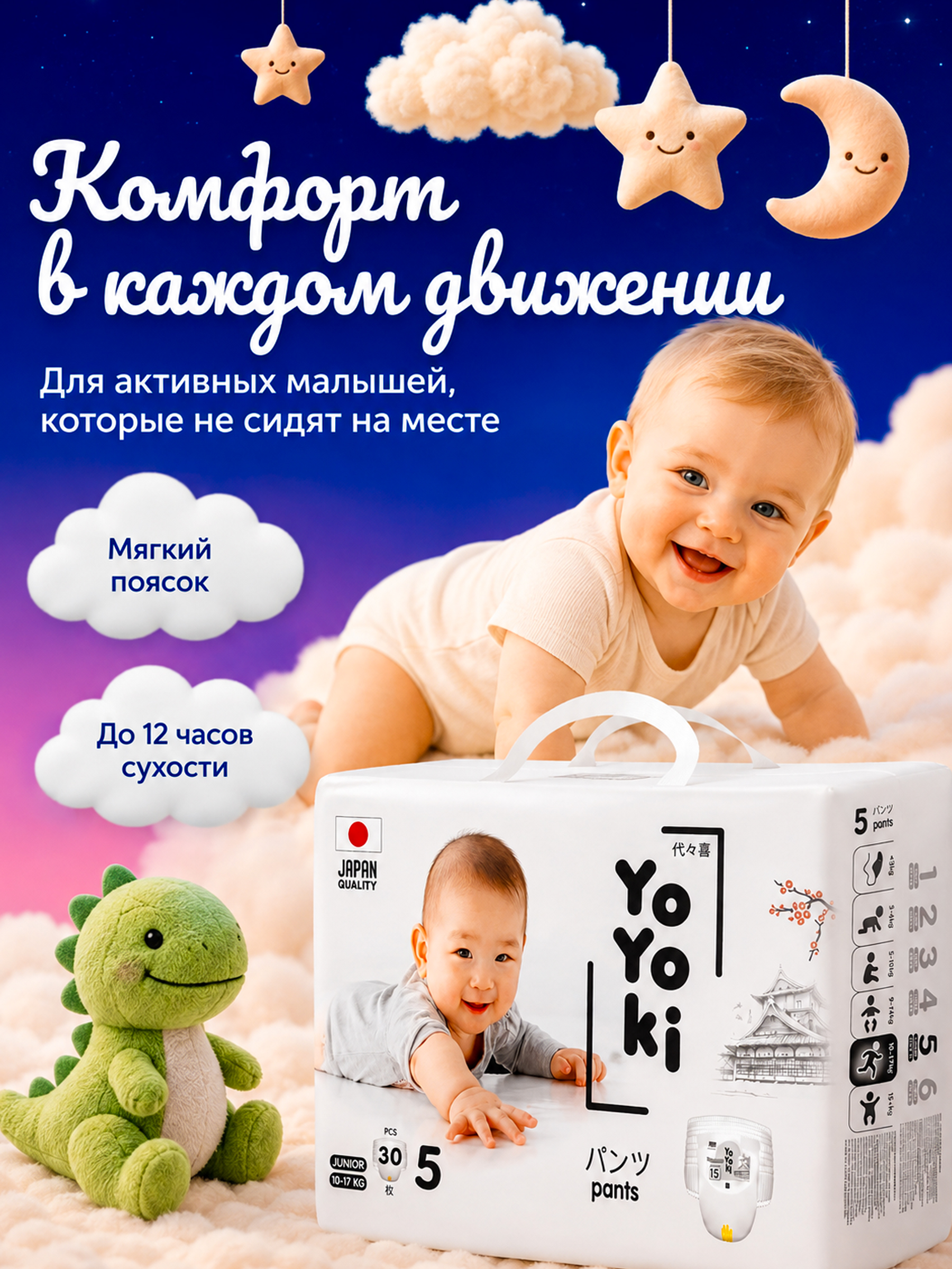Трусики Yoyoki 5 (10-17) 30 шт. - фото 3