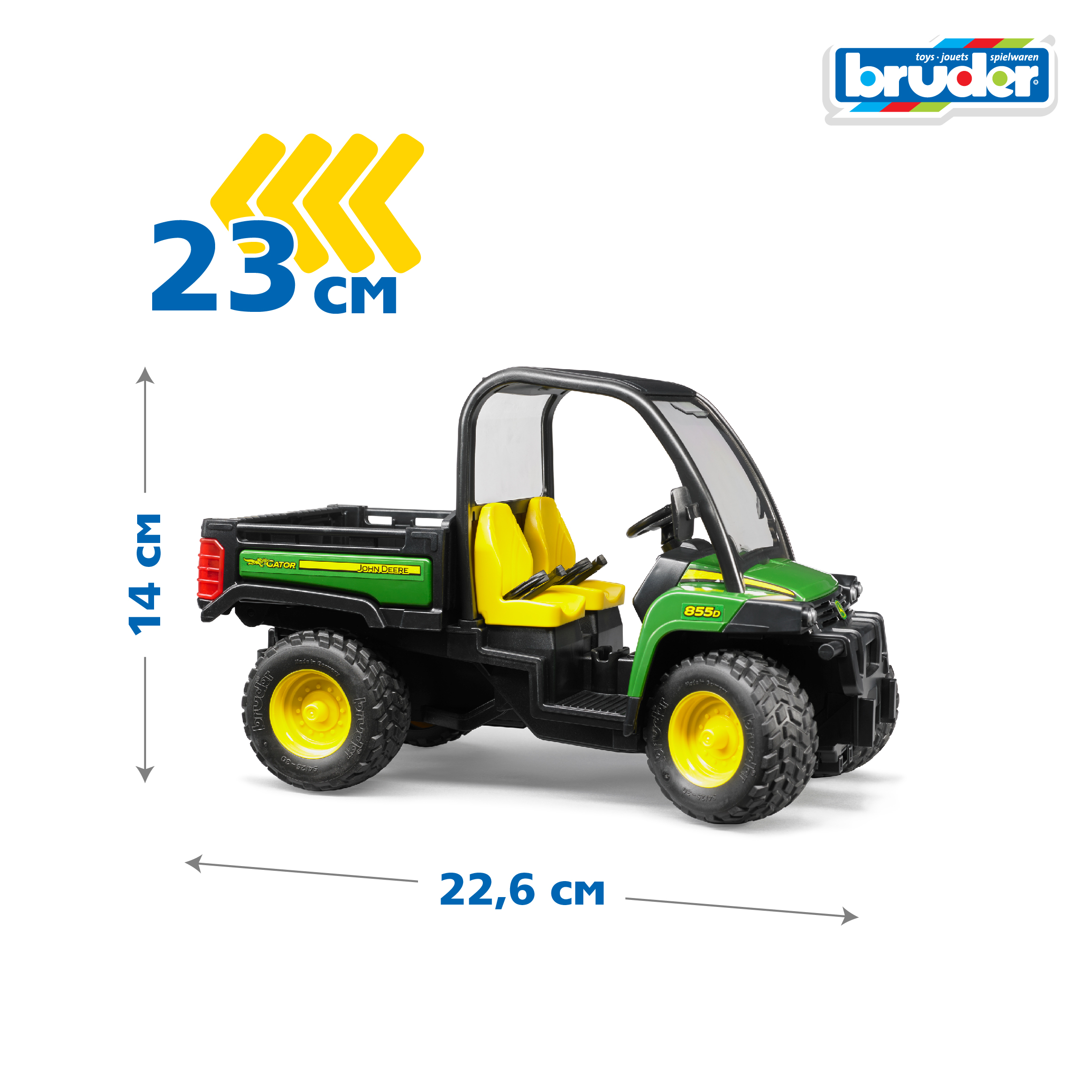 Самосвал Bruder John Deere Gator XUV 855D 1:16 02-491 - фото 2