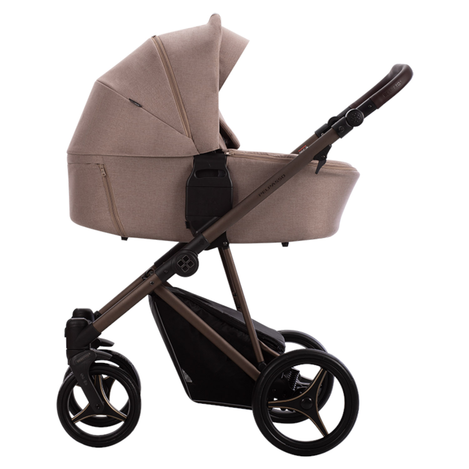 Коляска 2в1 Bebetto Pelpasso 02 Choco бежевый - фото 2