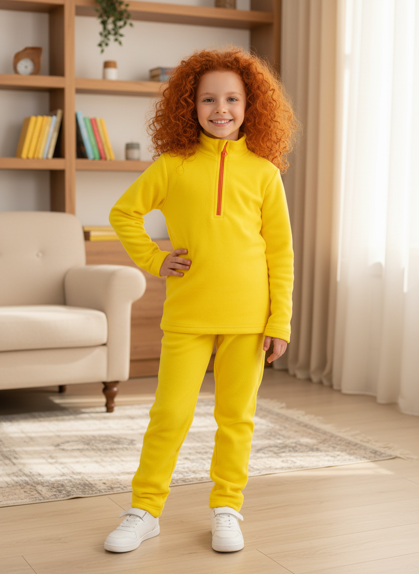 Толстовка и брюки Утенок 7052г(ш) желтый - фото 4