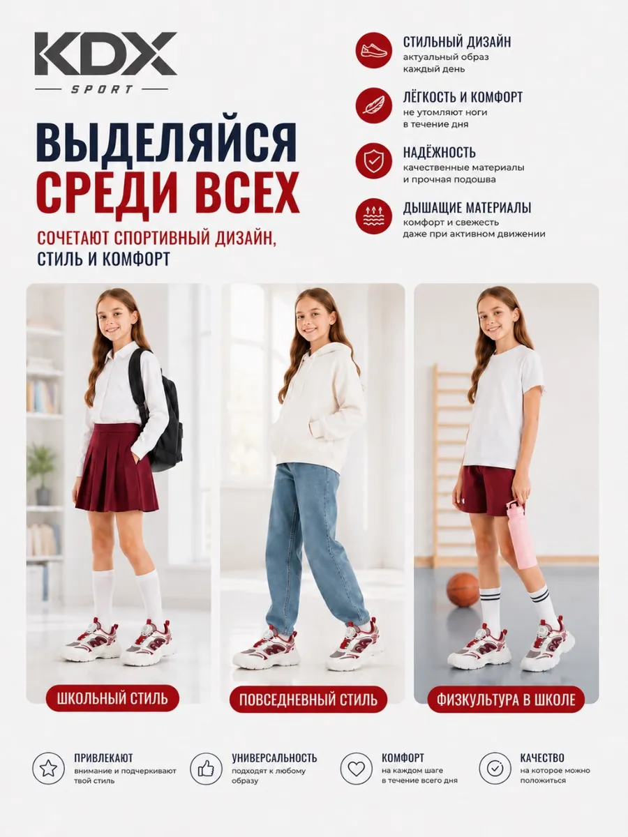 Кроссовки KDX KL-19 multi - фото 8