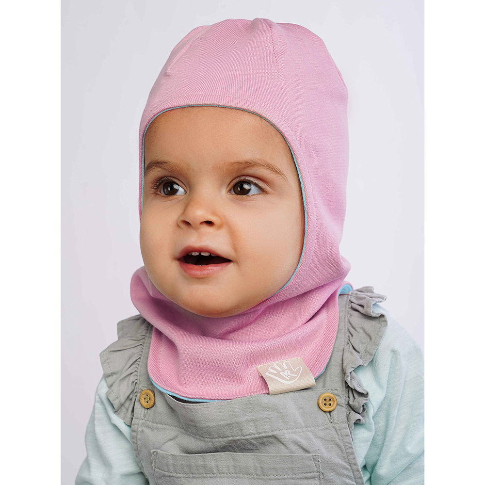 Шапка-шлем ПриКиндер U-A_221079 Цвет: Голубой/бледно-розовый - фото 2