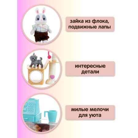 Аксессуар для кукол Veld Co кукольный интерьер, стол, стул
