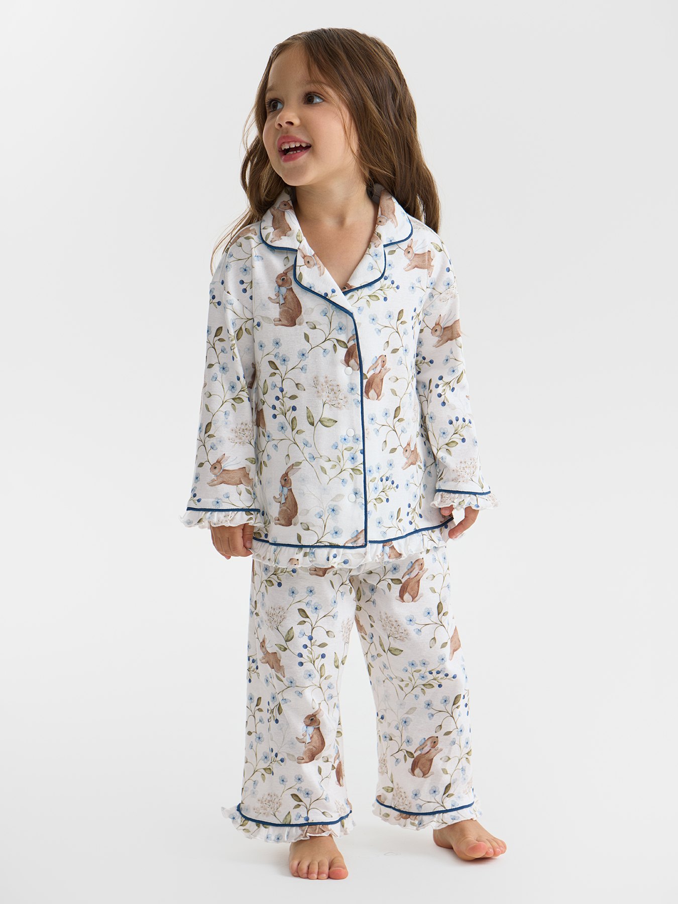 Пижама Happy Baby 90137_white-blue - фото 1