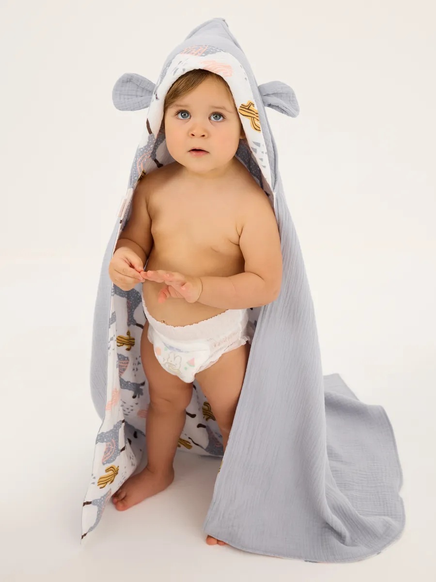 Полотенце Loo-Loo серое с ушками 95 x 95 см 1 шт. - фото 9