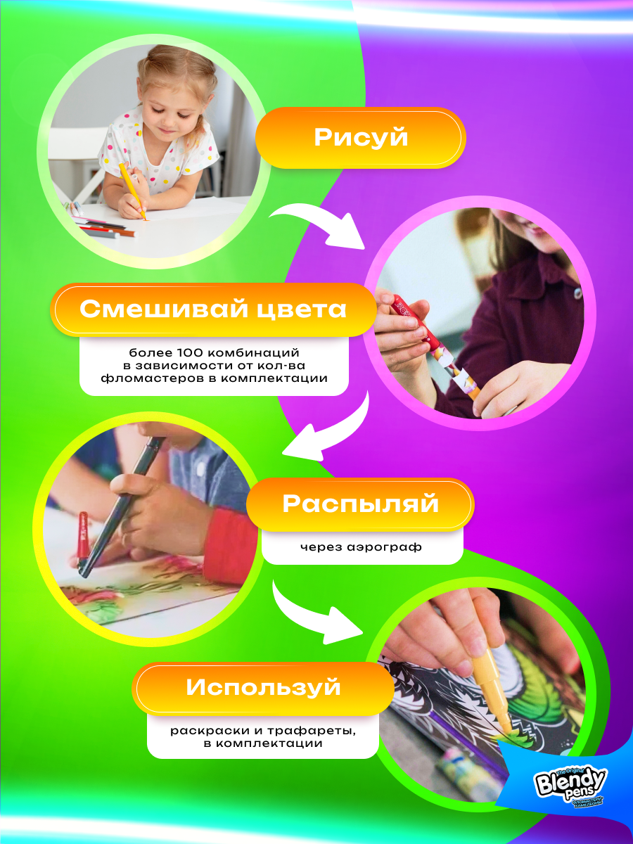 Фломастеры Blendy pens 20 цв. - фото 4
