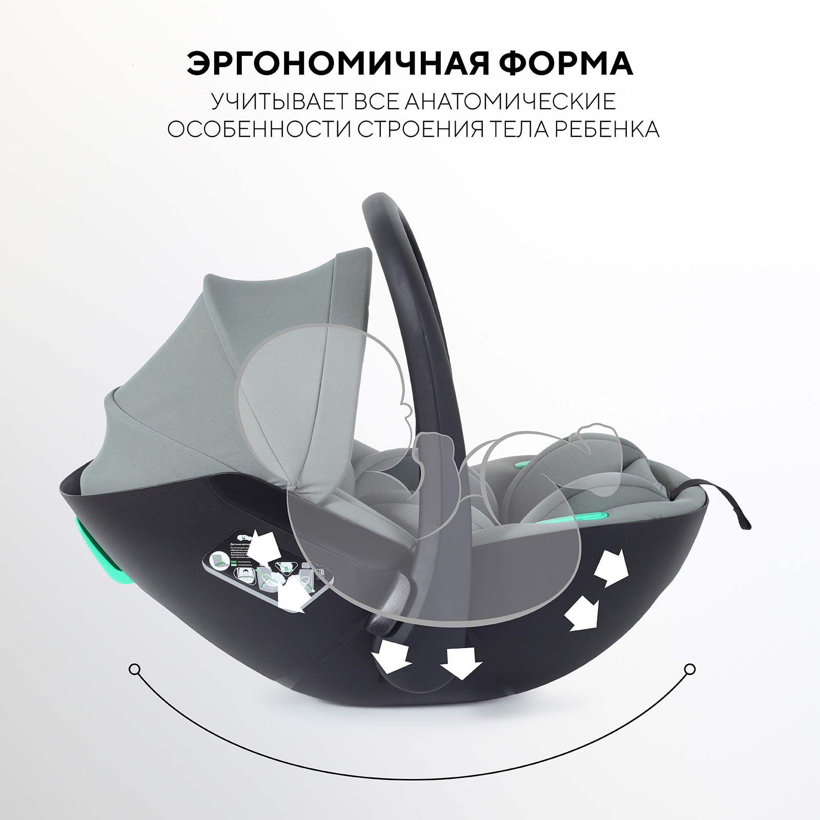 Автокресло Rant Miro 0 (0 -13 кг) зеленый - фото 4