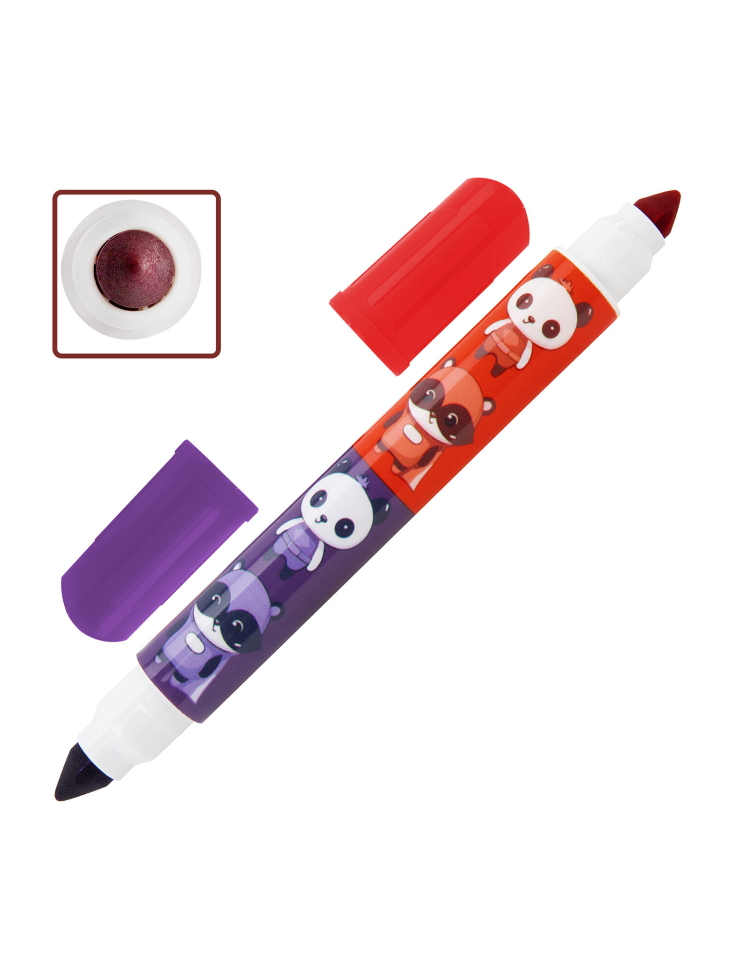 Фломастеры Brauberg двусторонние 6 шт. - фото 4