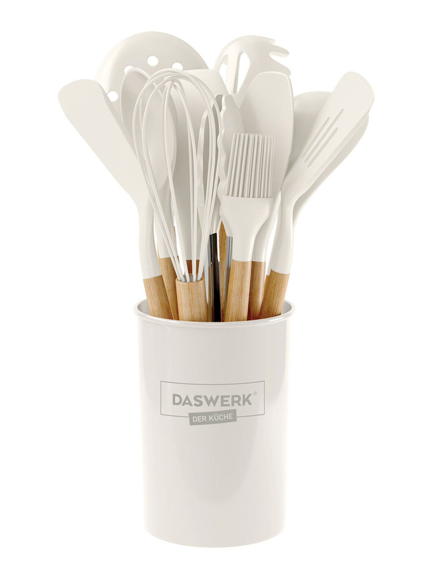 Набор кухонных принадлежностей DASWERK силиконовые с деревянными ручками 12 в 1 - фото 17