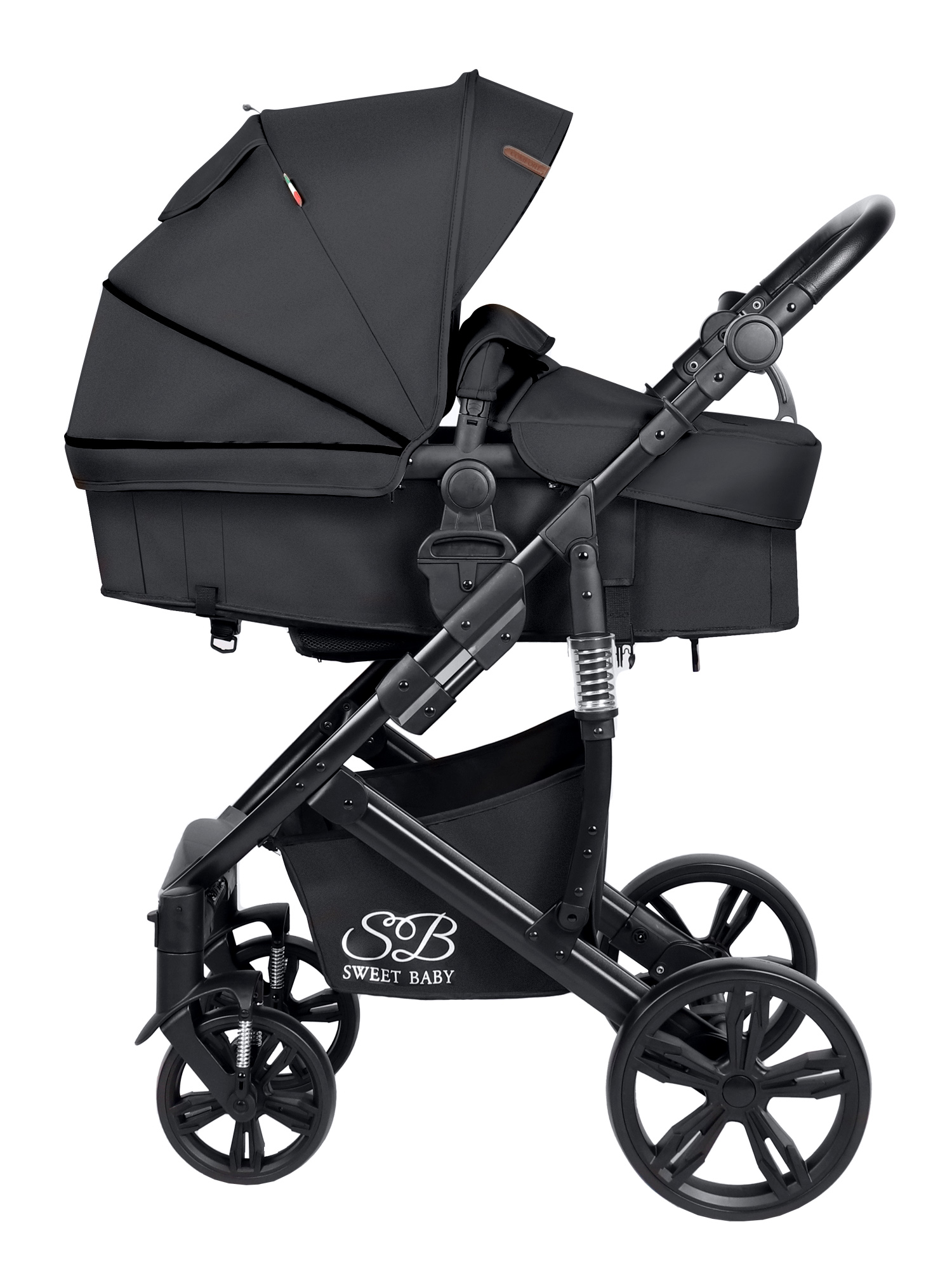 Коляска трансформер Sweet Baby Comfort black black черный - фото 13