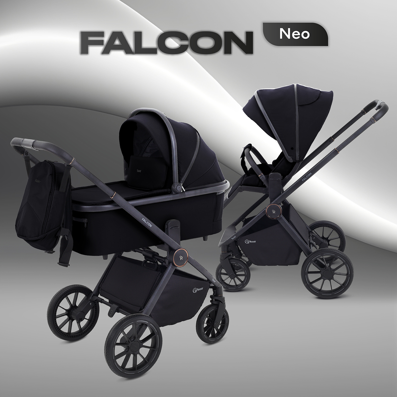 Коляска 2в1 Rant Falcon Neo черный - фото 1