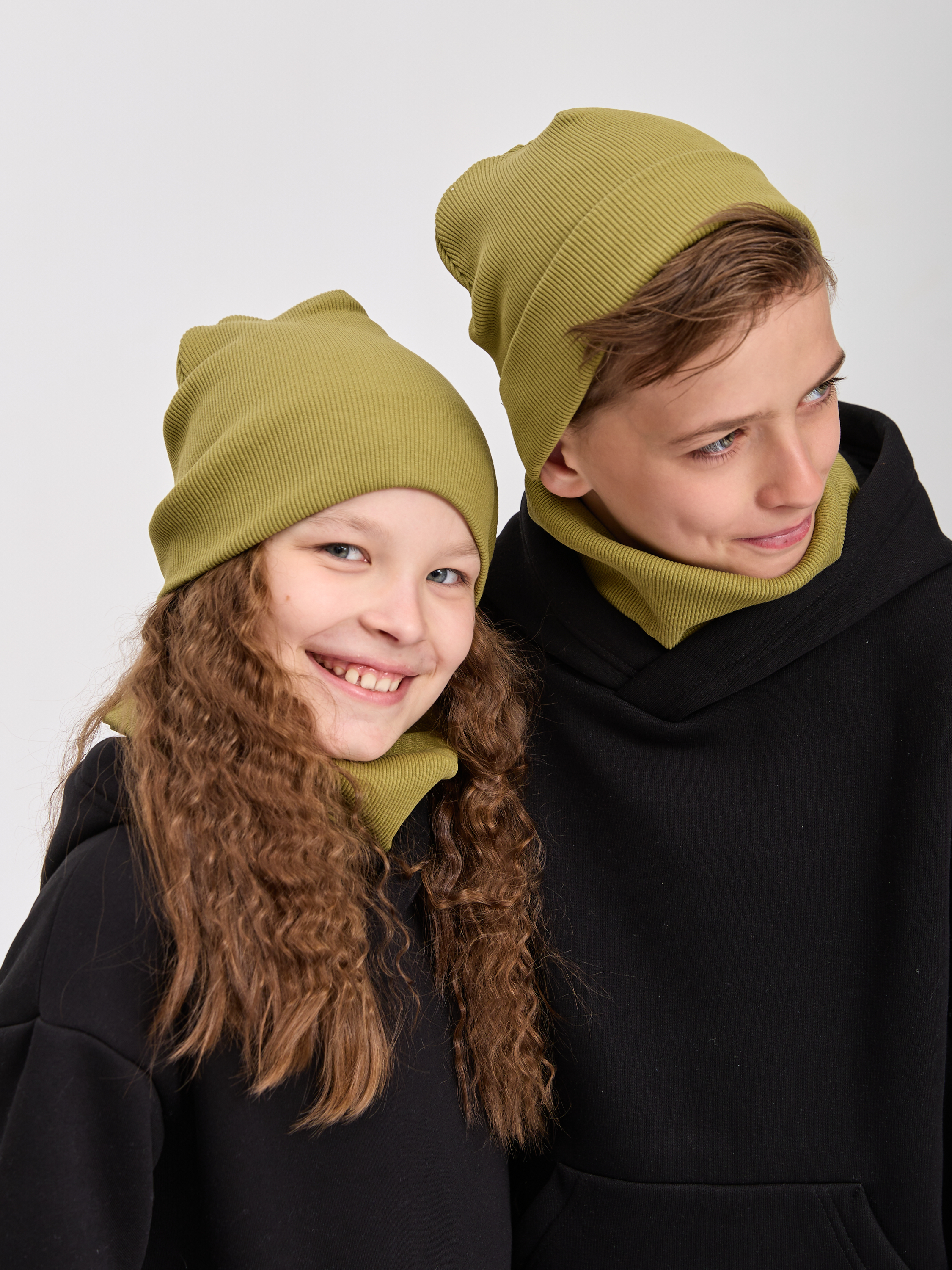 Шапка и снуд Лапушка 0258 хаки - фото 20