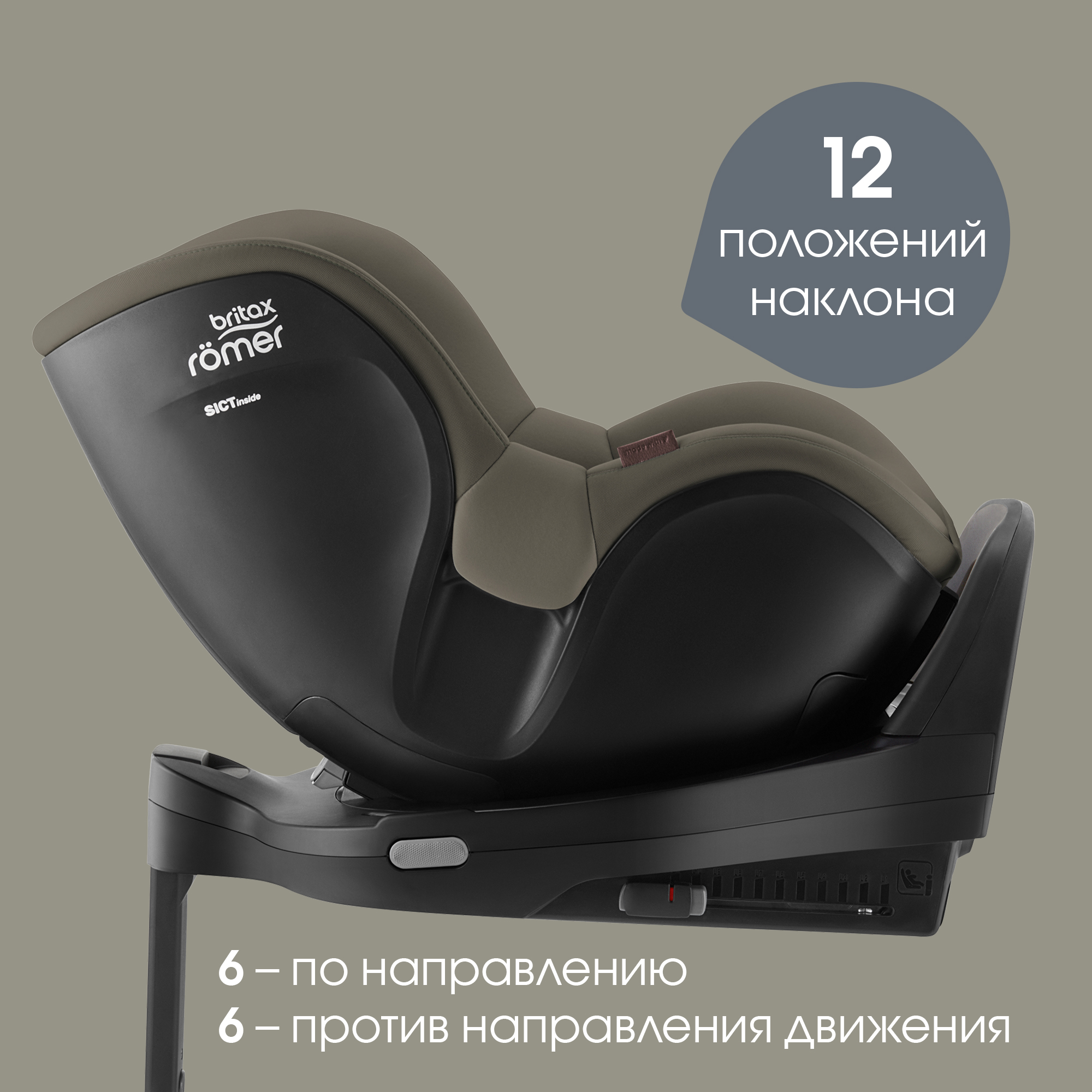 Автокресло Britax Roemer Dualfix Pro Lux Urban Olive 0+ Isofix 0+/1 (0-18 кг) хаки - фото 6