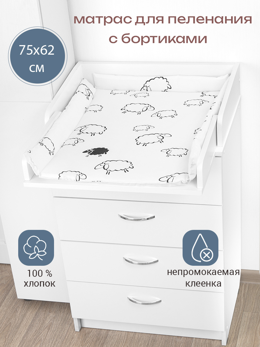 Матрас для пеленания БОНЯМ с бортиками - фото 1