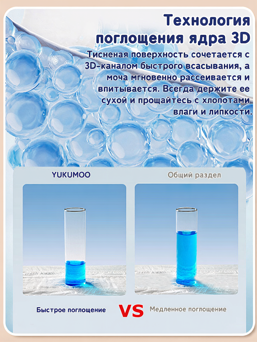 Подгузники YUKUMOO для новорожденных S (3-6 кг) 60 шт. - фото 5