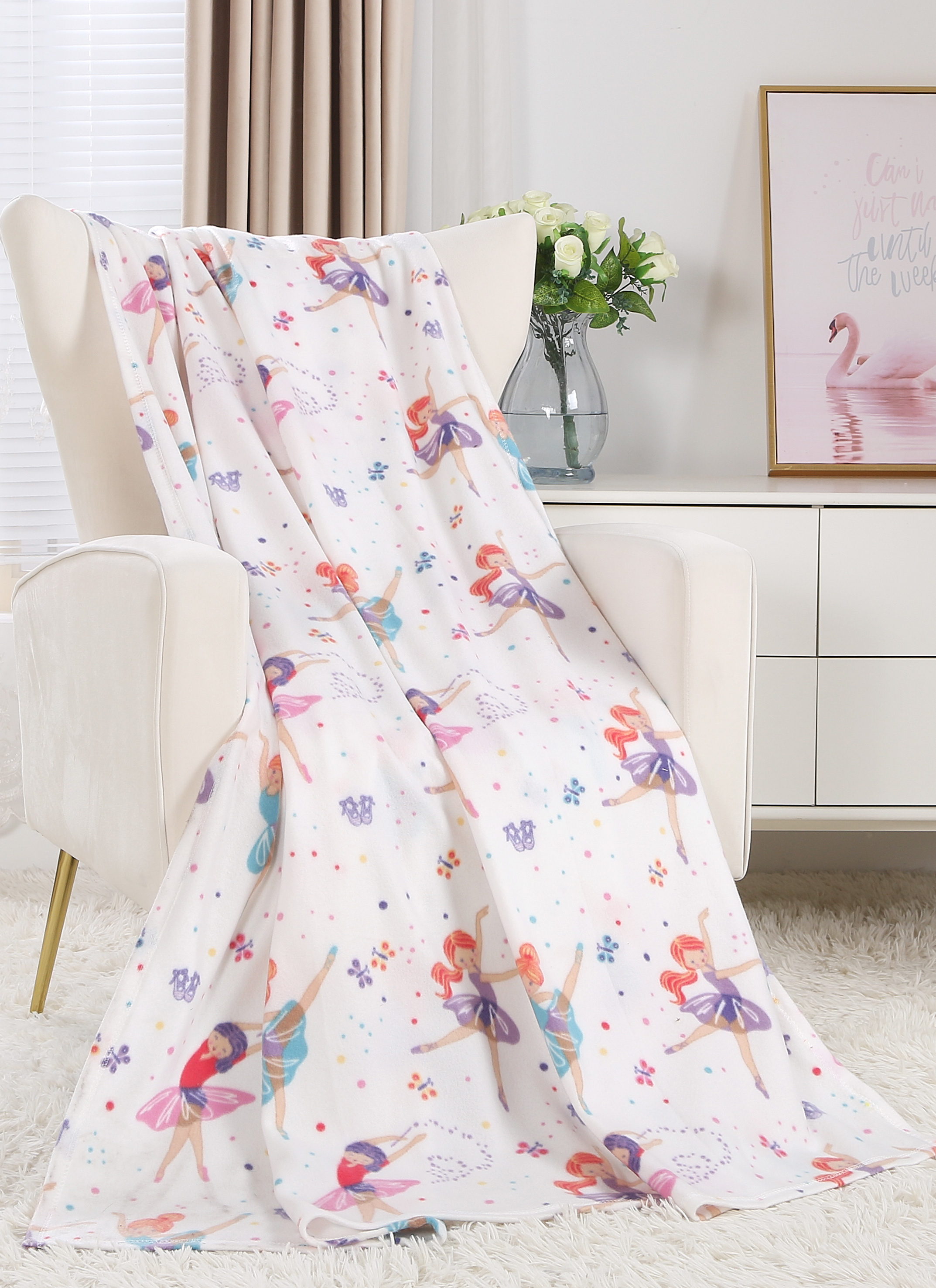 Плед Павлинка Балерины 100 x 150 см флис - фото 7