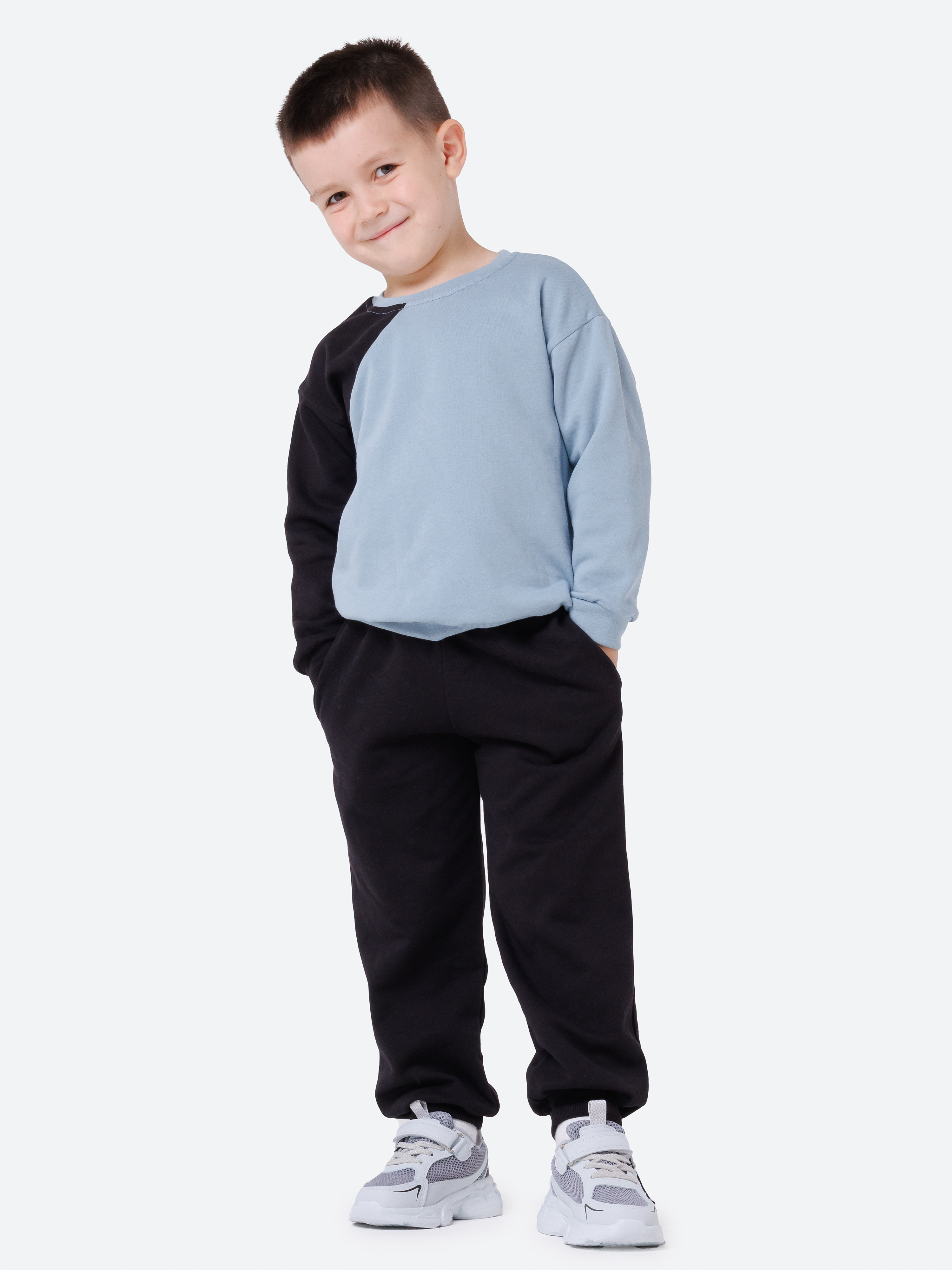 Спортивный костюм VEDDI 2261/6041ф-2025/черный/серый - фото 9