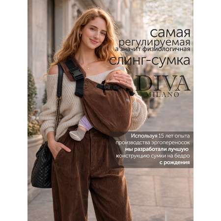 Слинг на бедро Diva Milano Canvas Velvet