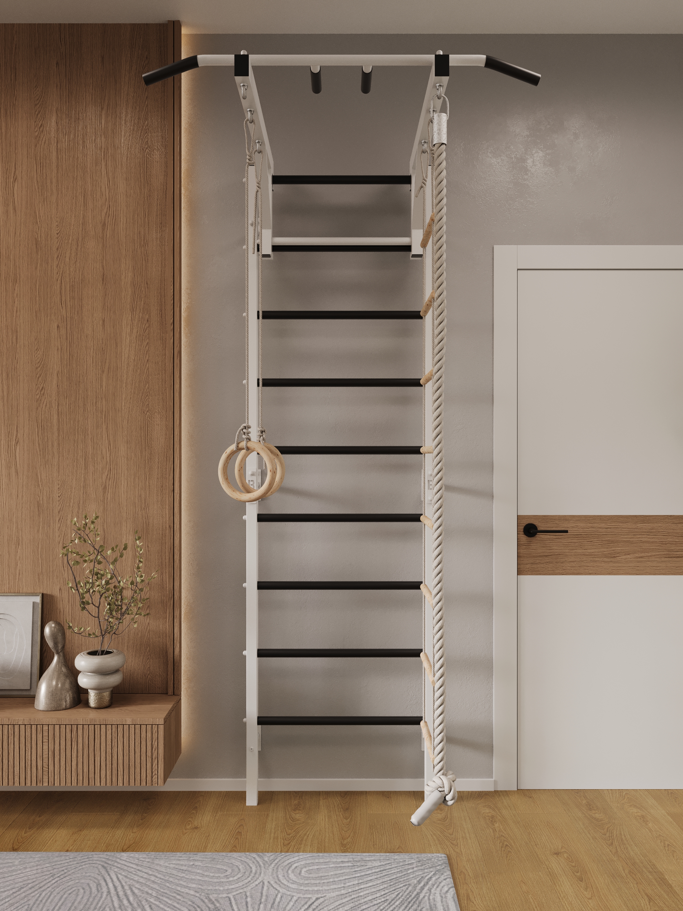 Шведская стенка BORABO PRO с турником и навесным оборудованием - фото 13