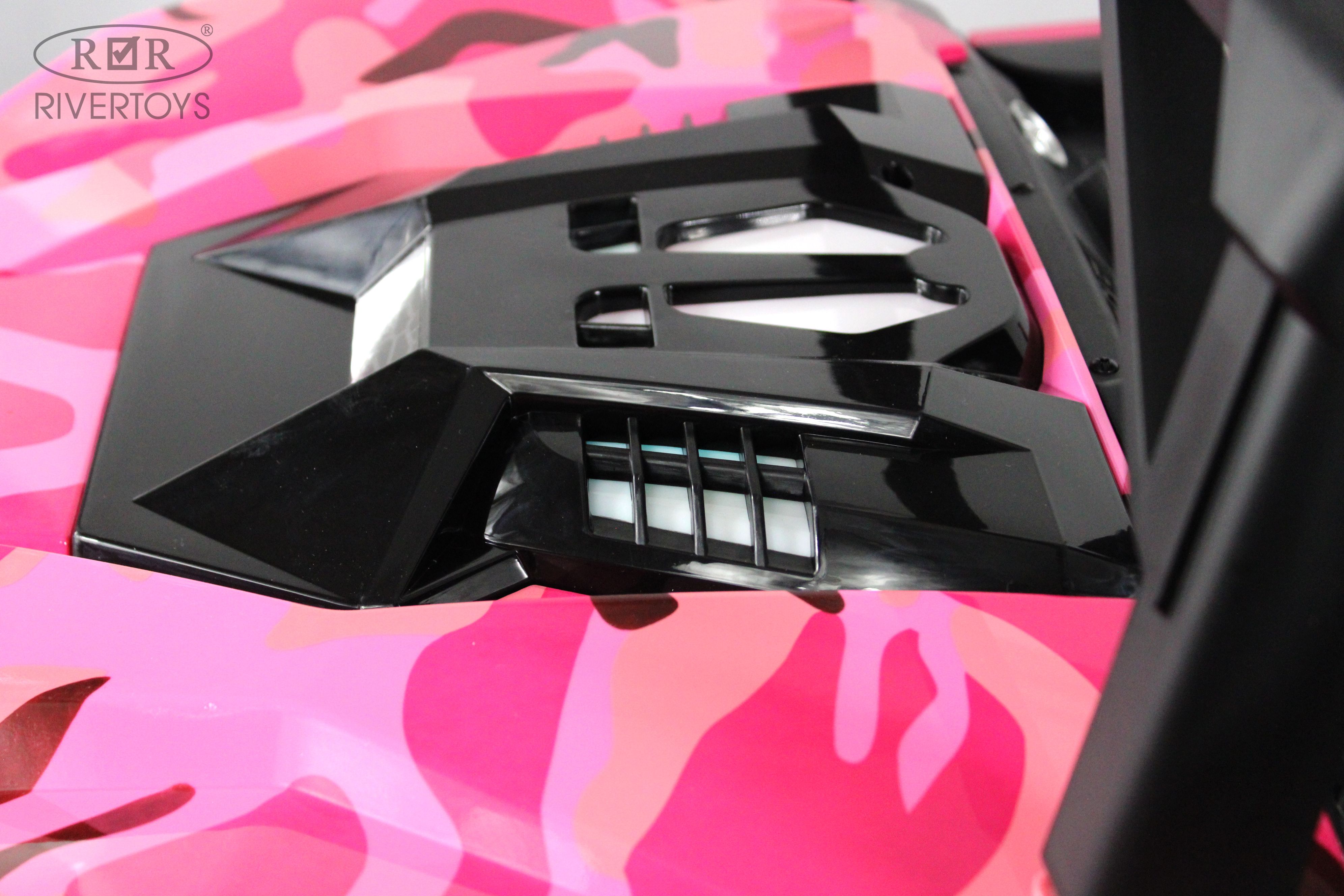 Электромобиль RIVERTOYS A707AA-LUX-NEW-PINK-CAMOUFLAGE С пультом ДУ - фото 19