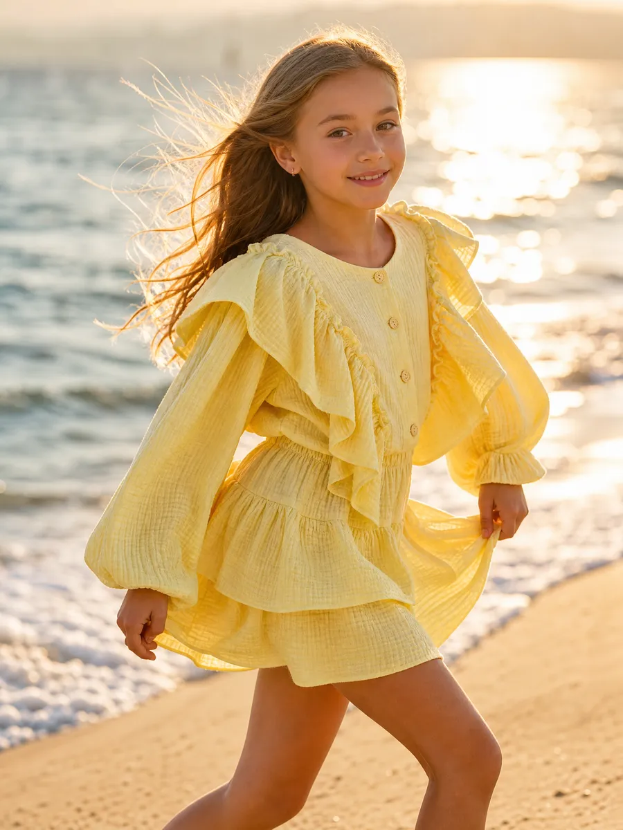 Блузка и юбка Leli dress костюм_муслин_с_юбкой_желтый - фото 14