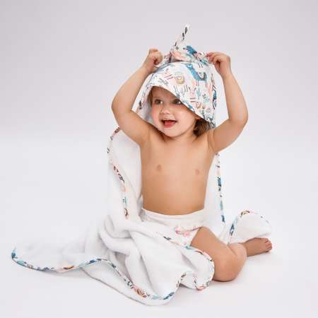 Полотенце Amarobaby Cute Love Ламы Белый
