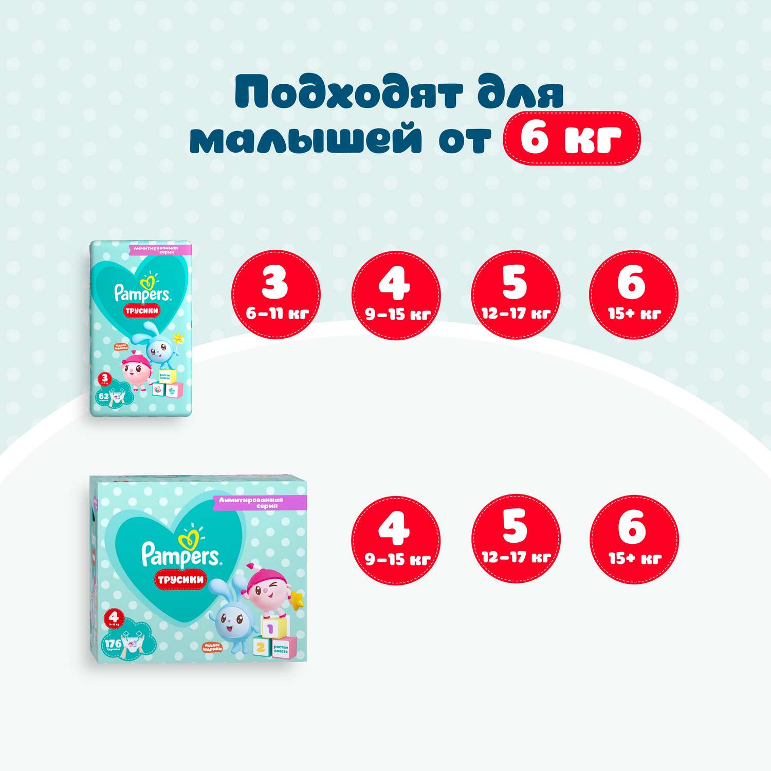 Трусики Pampers Pants 3 (6-11 кг) 62 шт. - фото 9