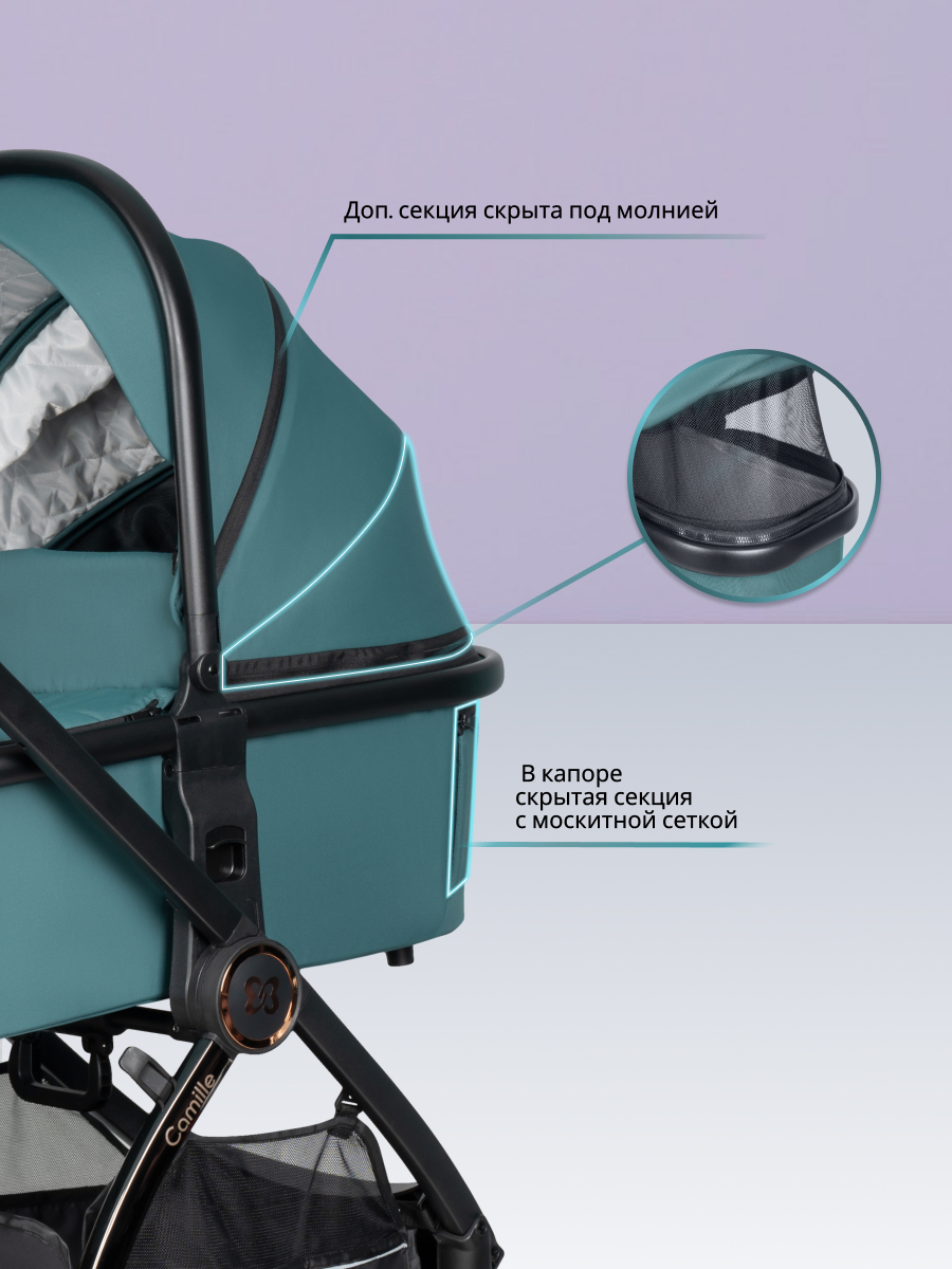 Коляска 3в1 Farfello Camille зеленый - фото 3