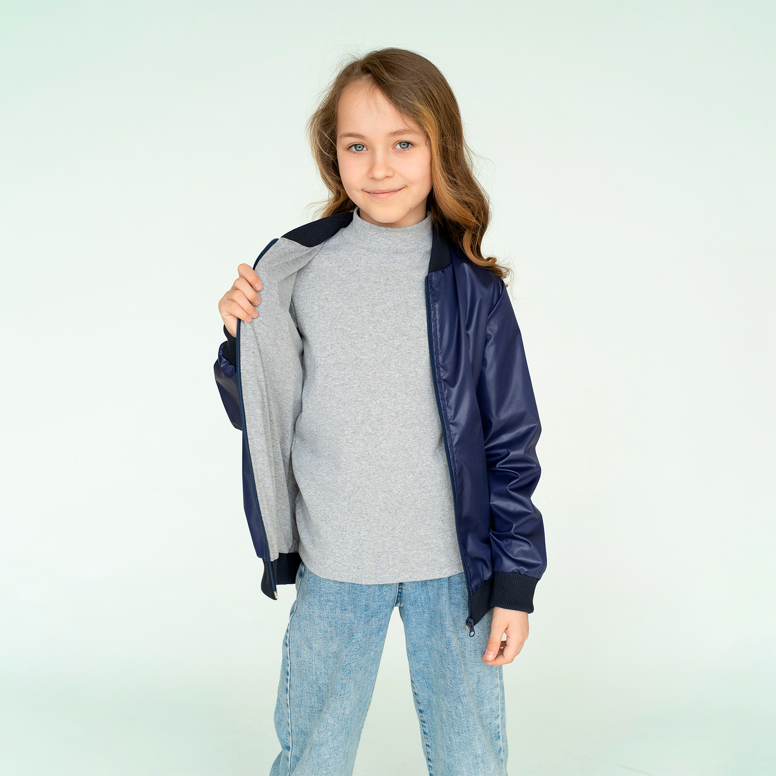 Бомбер Arctic kids 20-024 синий - фото 5