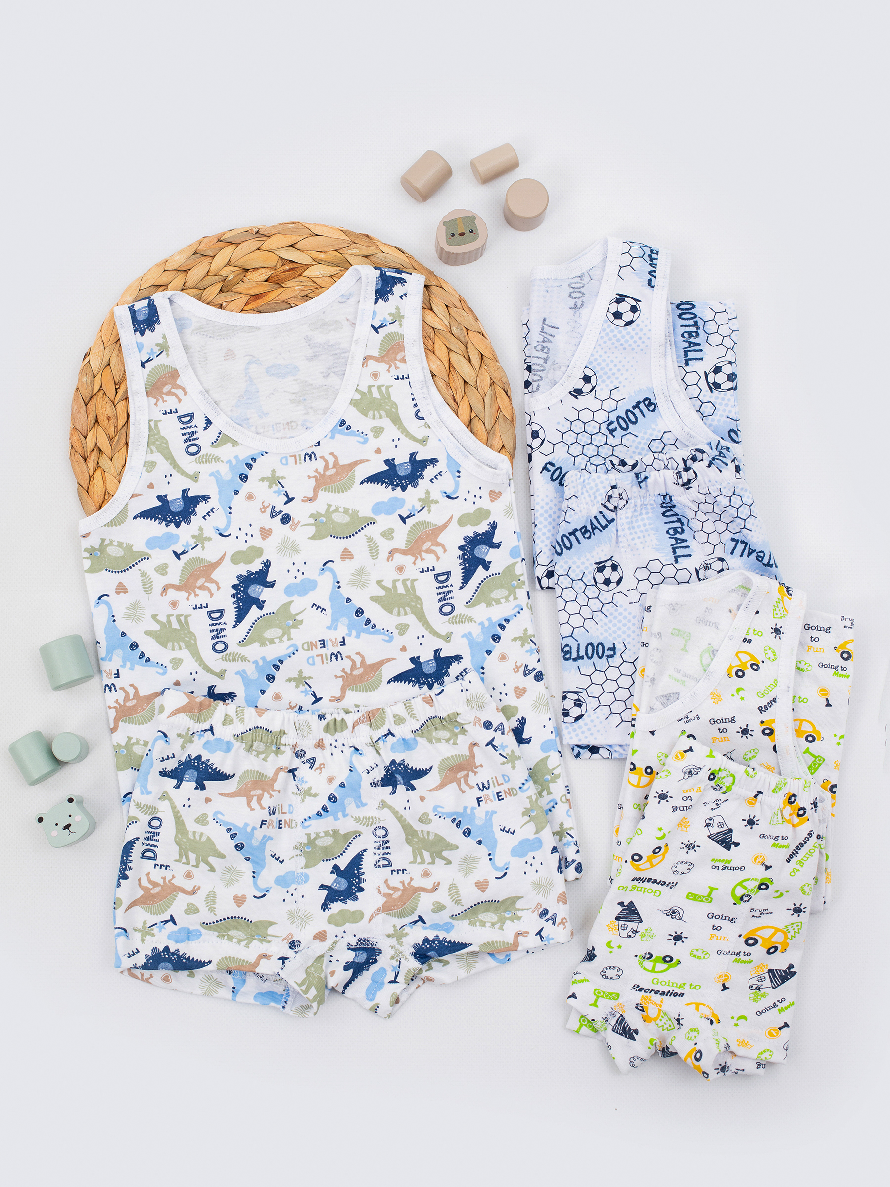 Комплект белья 3 шт IVANOVO KIDS МТМ-004длямальчиков - фото 1
