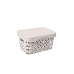 Корзина Архимед Eternity 4л с крышкой кремовая