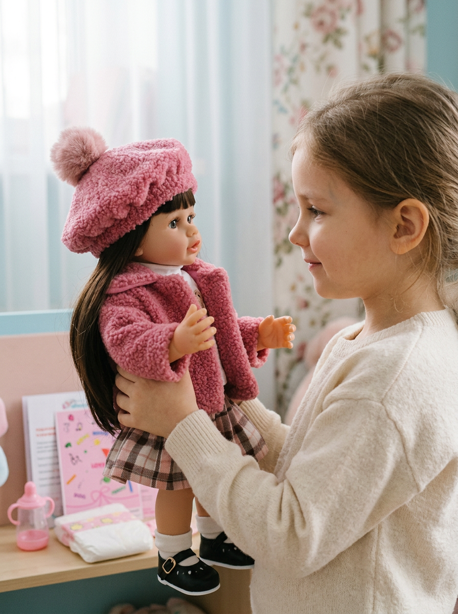 Кукла классическая QA BABY Реборн интерактивная говорящая высота 55 см KD22915А - фото 2