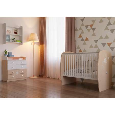 Комод Polini kids French 1580 Amis Белый-Дуб пастельный
