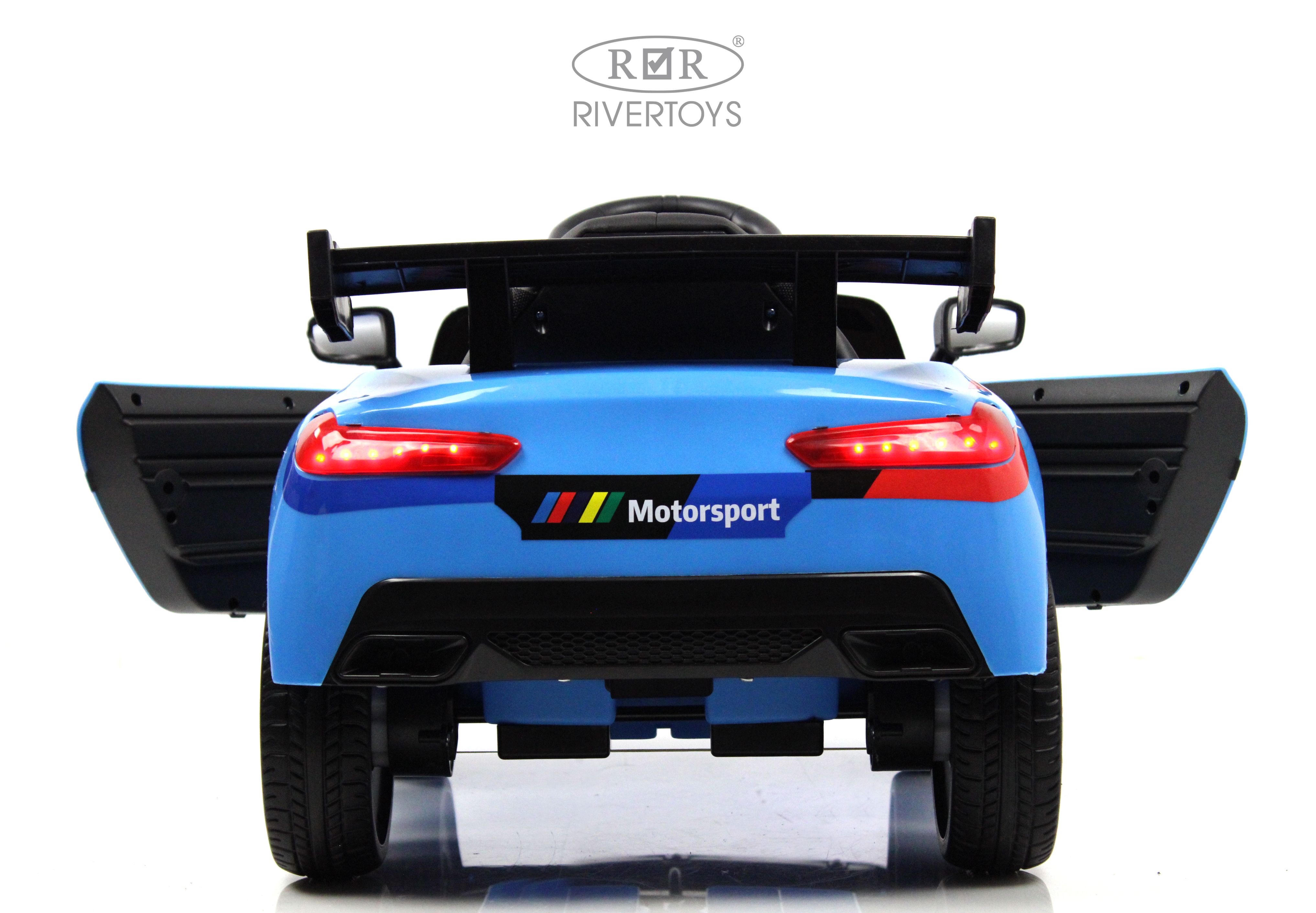 Электромобиль RIVERTOYS F444FF-BLUE С пультом ДУ - фото 2