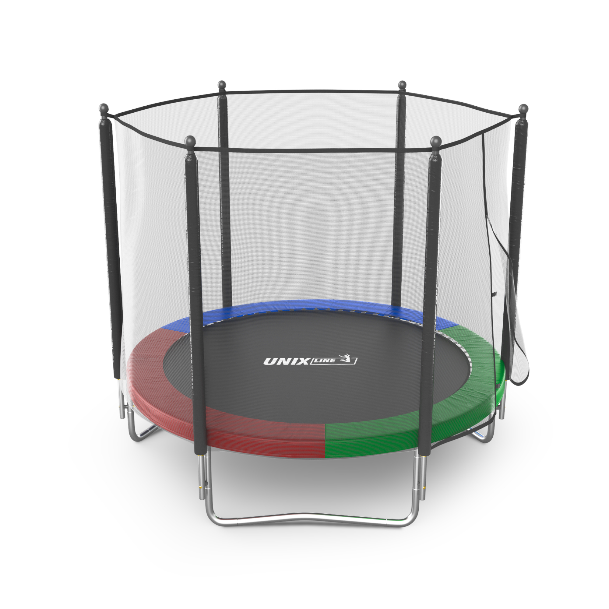 Батут каркасный Simple 8 ft UNIX line Color с внешней защитной сеткой общий диаметр 244 см до 140 кг - фото 17