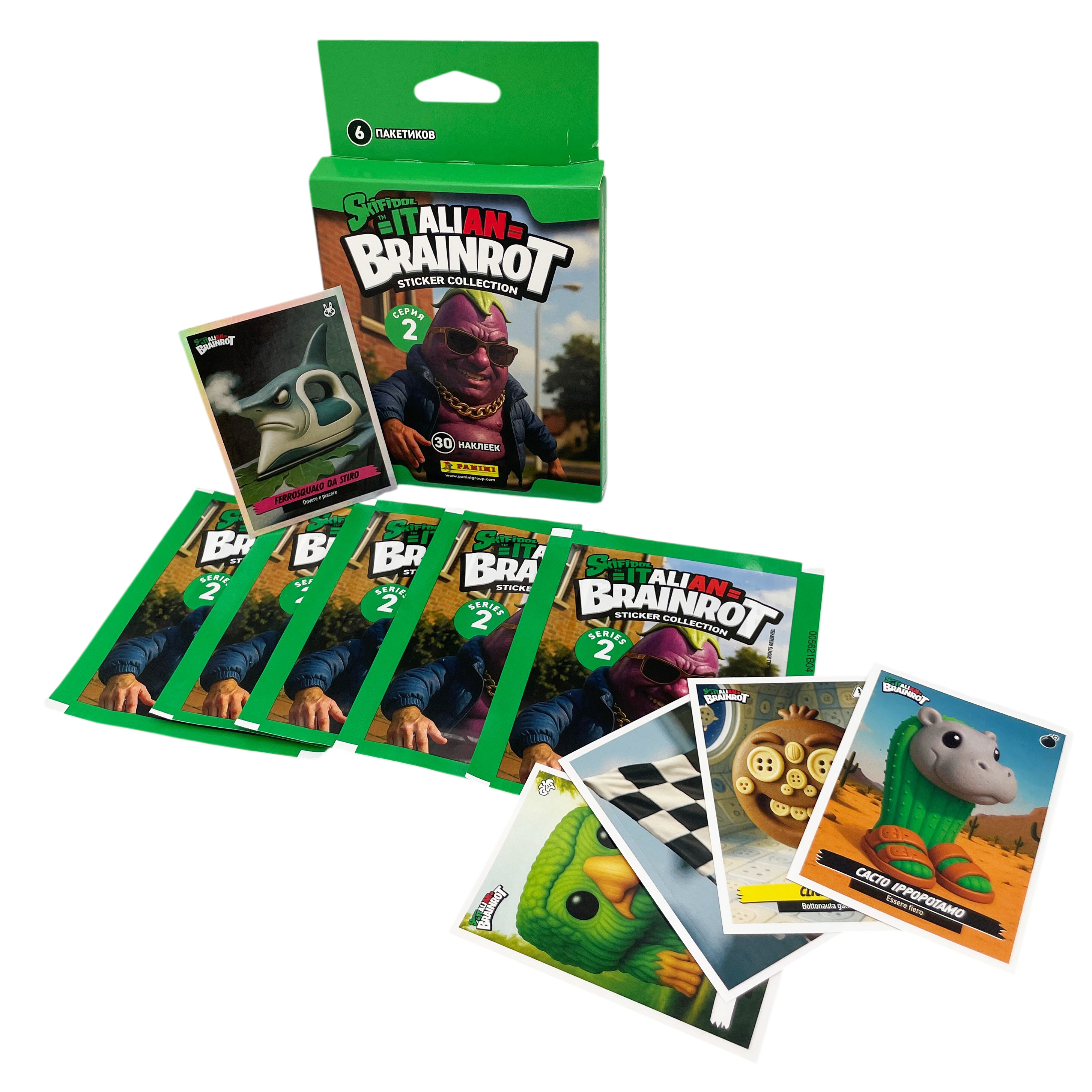 Наклейки Panini Skifidol Brainrot Italy 2026 12 шт. - фото 12