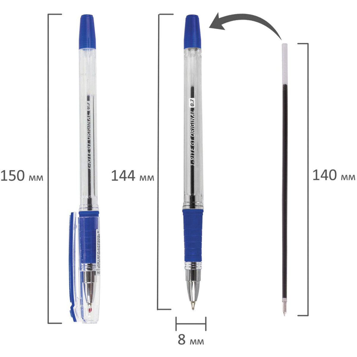 Ручка шариковая Brauberg 12 шт. - фото 11