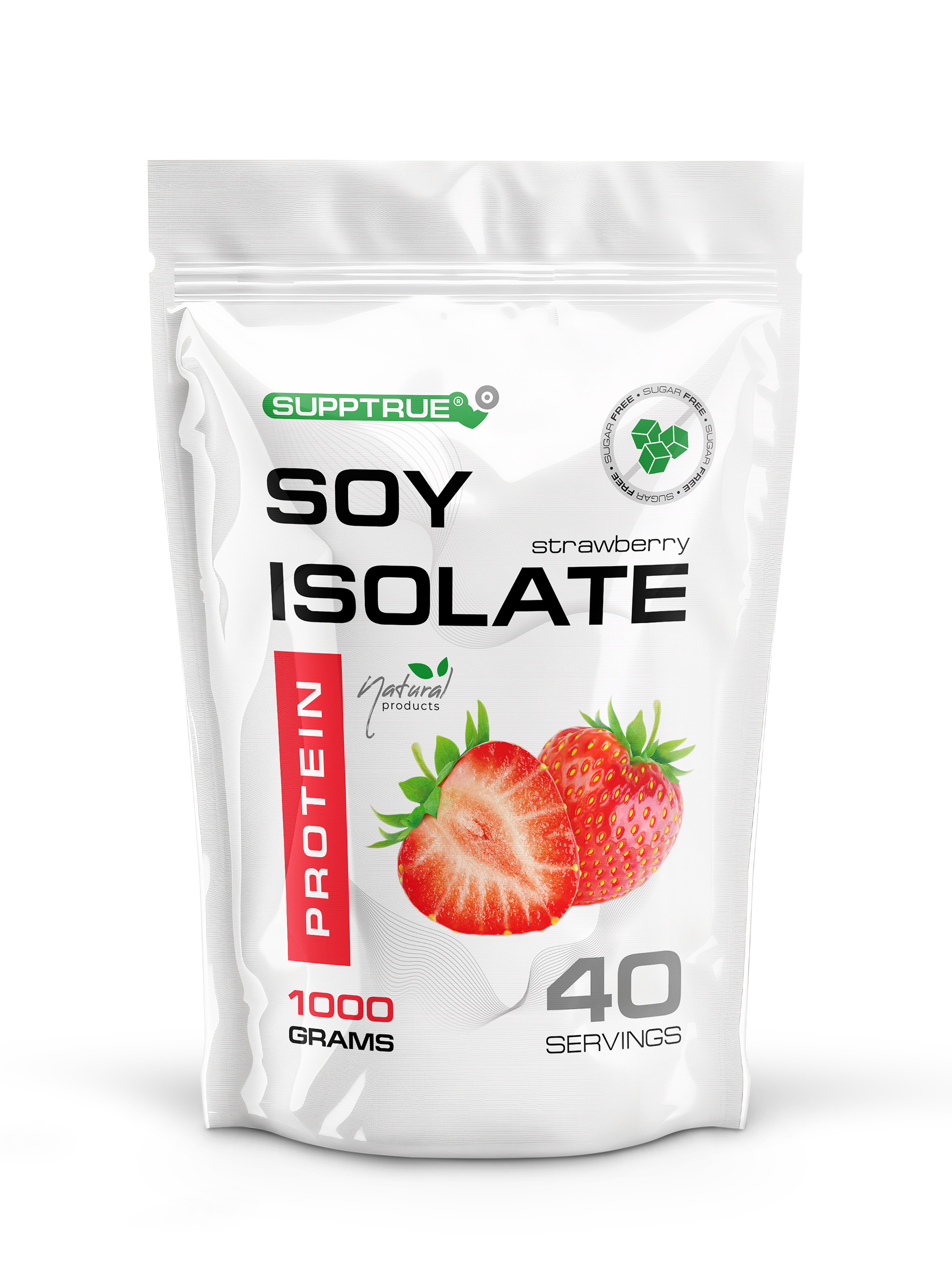 Протеин соевый 1 кг. SUPPTRUE SOY ISOLATE со вкусом клубники - фото 16