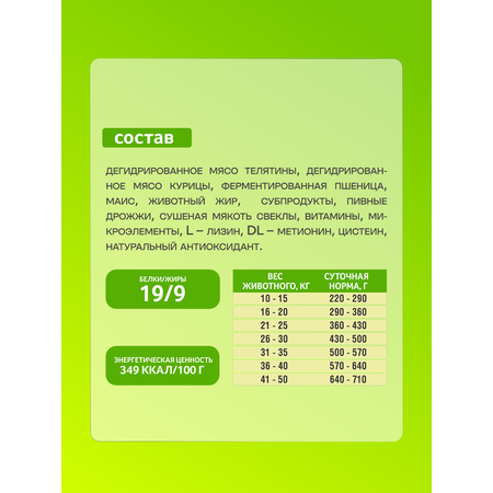 Корм сухой Зоогурман SLIM Телятина 20кг