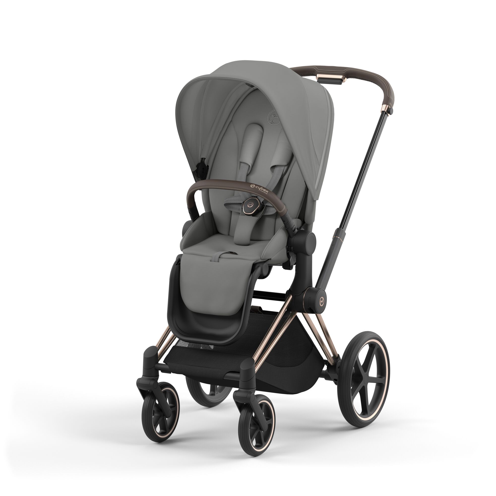 Коляска 2в1 Cybex Priam IV Rosegold серый - фото 2