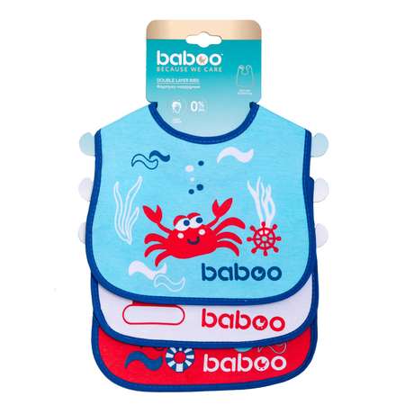 Нагрудник BABOO текстиль 3 шт.